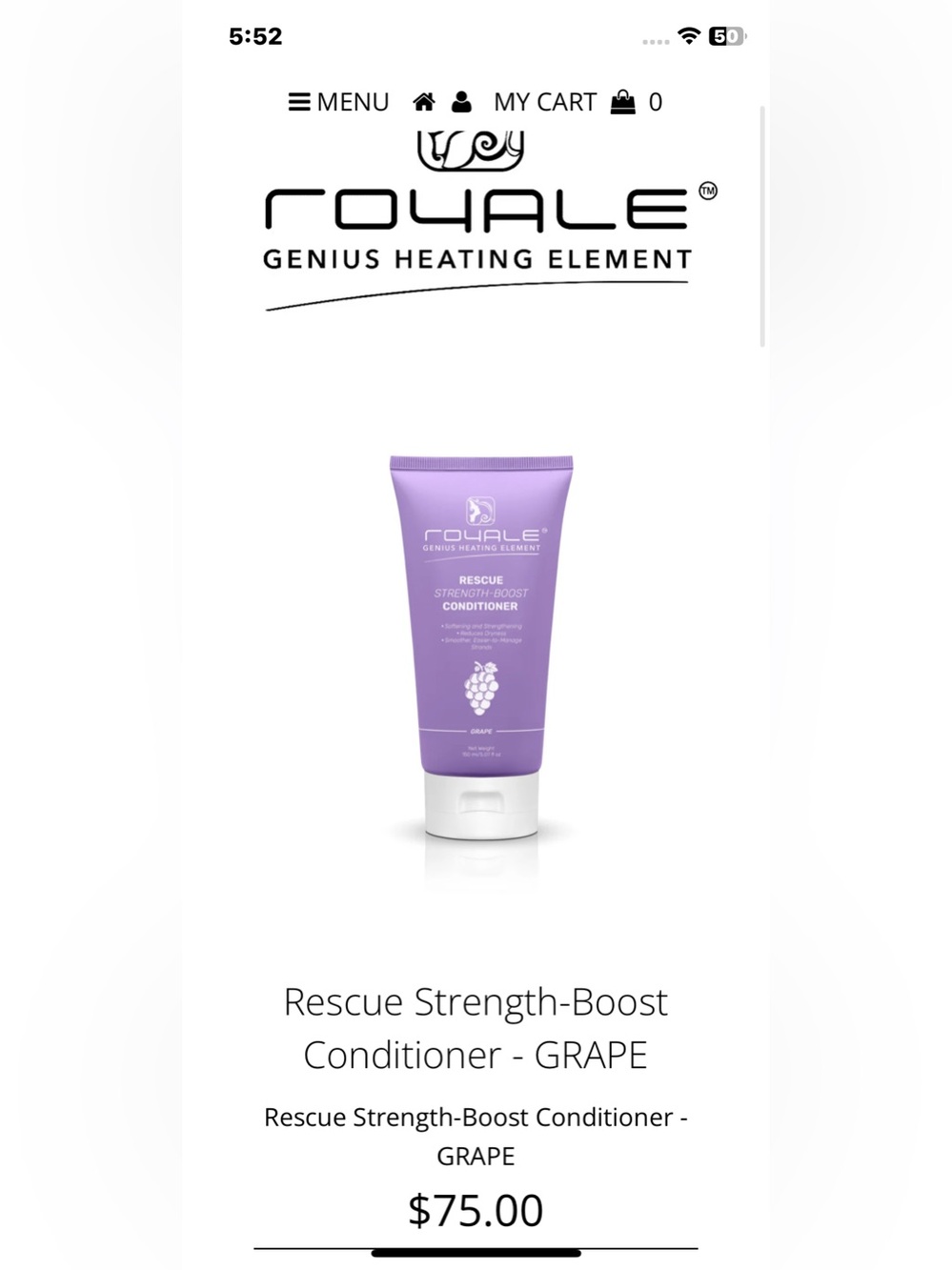 ROYALE GENIUS HEATING ELEMENT RESCUE STRENGTH BOOST SHAMPOO & CONDITIONER SET - Picture 4 of 8